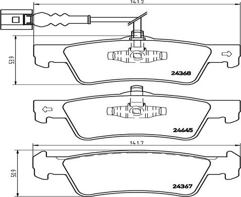 Kaishin FK20165 - Brake Pad Set, disc brake autospares.lv