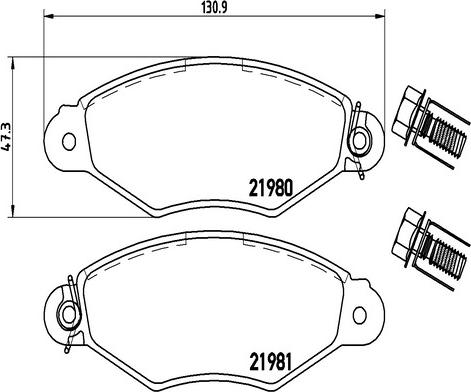 Kaishin FK20180 - Brake Pad Set, disc brake autospares.lv