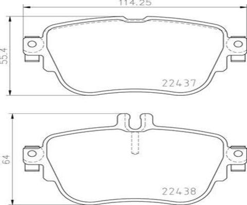 Kaishin FK20181 - Brake Pad Set, disc brake autospares.lv