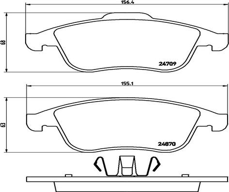 Kaishin FK20182 - Brake Pad Set, disc brake autospares.lv