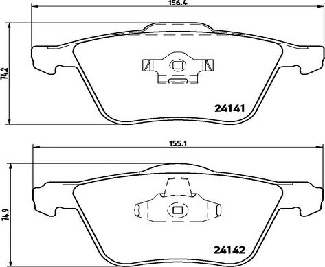 Kaishin FK20136 - Brake Pad Set, disc brake autospares.lv