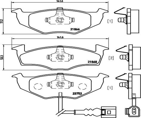 Kaishin FK20172 - Brake Pad Set, disc brake autospares.lv