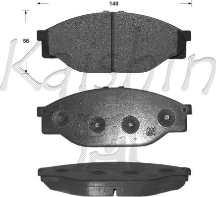 Kaishin FK2086 - Brake Pad Set, disc brake autospares.lv