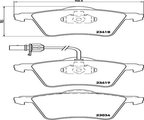 Kaishin FK20315 - Brake Pad Set, disc brake autospares.lv