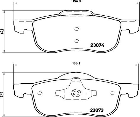 Kaishin FK20310 - Brake Pad Set, disc brake autospares.lv