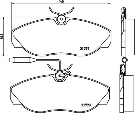 Kaishin FK20298 - Brake Pad Set, disc brake autospares.lv