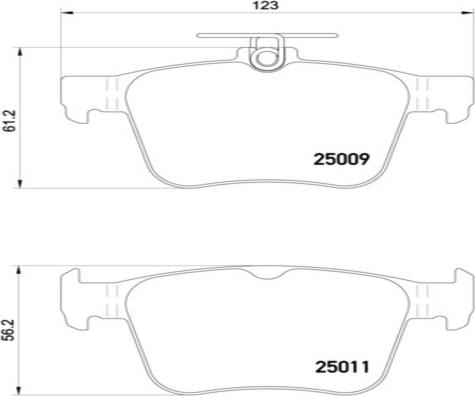 Kaishin FK20258 - Brake Pad Set, disc brake autospares.lv