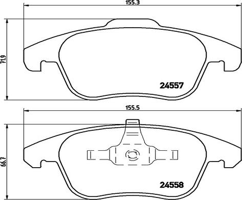 Kaishin FK20252 - Brake Pad Set, disc brake autospares.lv