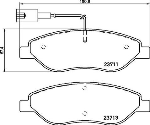 Kaishin FK20209 - Brake Pad Set, disc brake autospares.lv