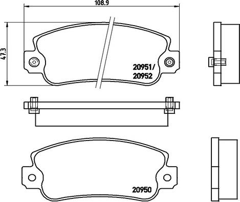 Kaishin FK20205 - Brake Pad Set, disc brake autospares.lv