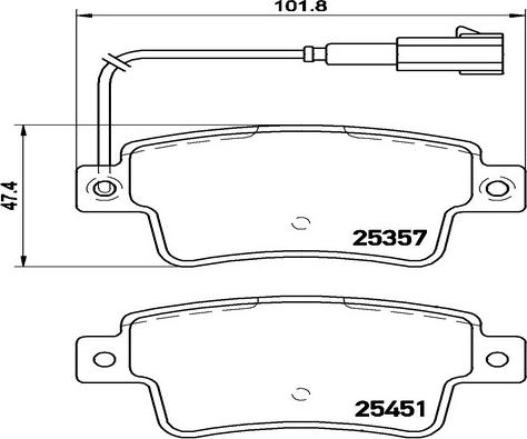 Kaishin FK20200 - Brake Pad Set, disc brake autospares.lv