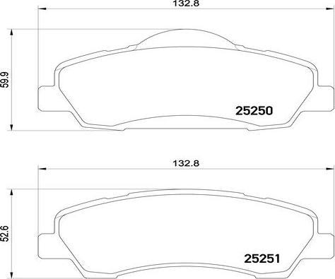 Kaishin FK20286 - Brake Pad Set, disc brake autospares.lv