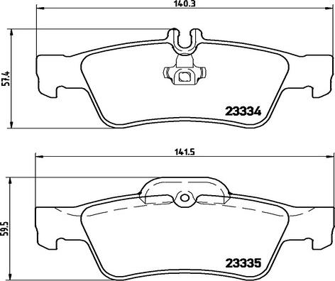 Kaishin FK20230 - Brake Pad Set, disc brake autospares.lv