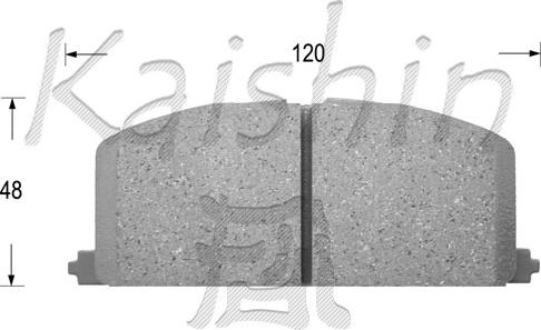 Kaishin FK2023 - Brake Pad Set, disc brake autospares.lv