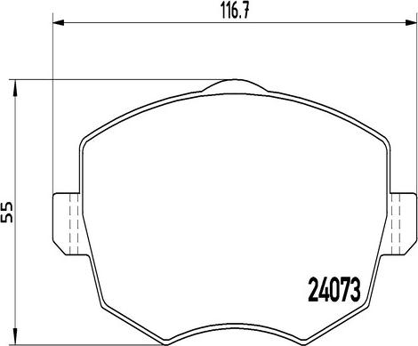 Kaishin FK20225 - Brake Pad Set, disc brake autospares.lv
