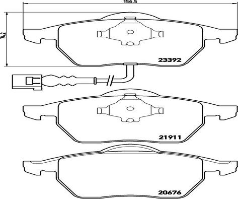 Kaishin FK20278 - Brake Pad Set, disc brake autospares.lv