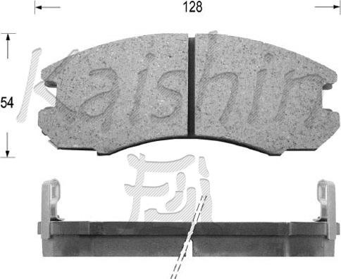 Kaishin FK2072 - Brake Pad Set, disc brake autospares.lv