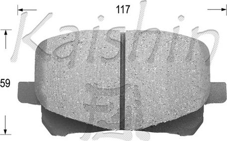 Kaishin FK2197 - Brake Pad Set, disc brake autospares.lv