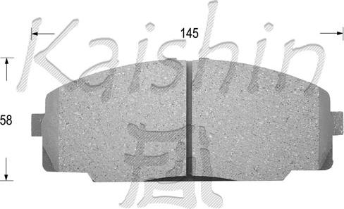 Kaishin FK2104 - Brake Pad Set, disc brake autospares.lv