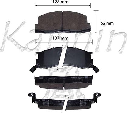 Kaishin FK2106 - Brake Pad Set, disc brake autospares.lv
