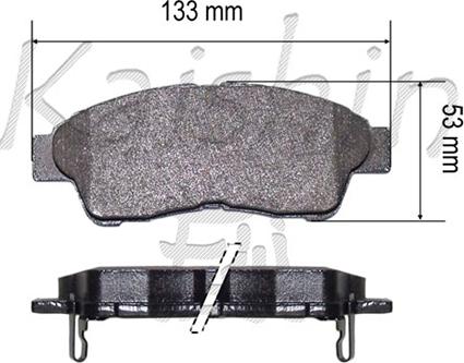 Kaishin FK2118 - Brake Pad Set, disc brake autospares.lv