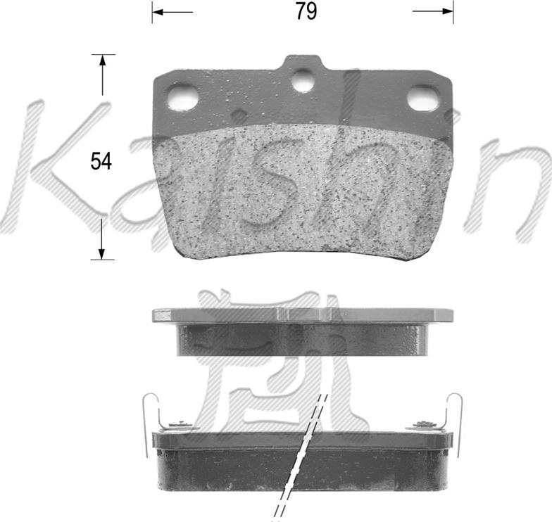 Kaishin FK2188 - Brake Pad Set, disc brake autospares.lv
