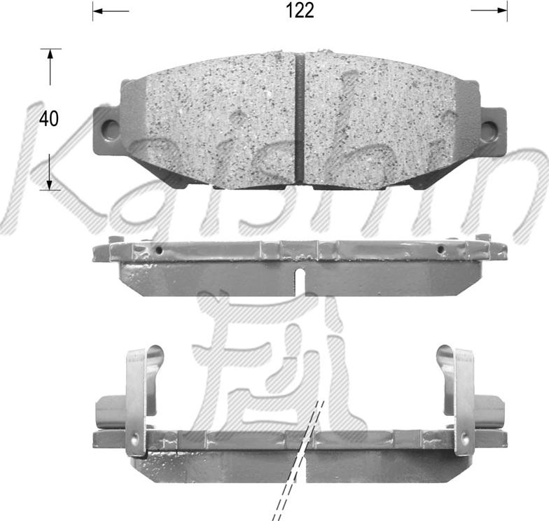 Kaishin FK2125 - Brake Pad Set, disc brake autospares.lv