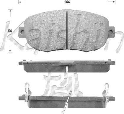 Kaishin FK2126 - Brake Pad Set, disc brake autospares.lv