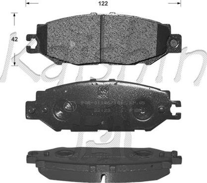 Kaishin FK2123 - Brake Pad Set, disc brake autospares.lv