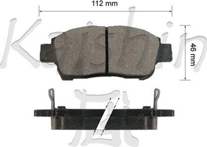 Kaishin FK2174 - Brake Pad Set, disc brake autospares.lv