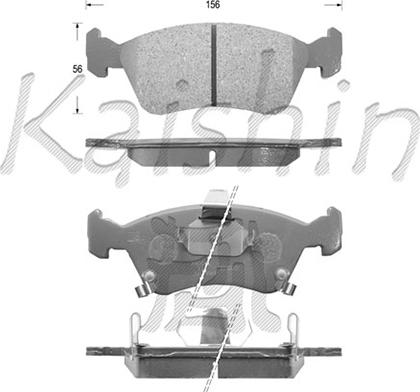 Kaishin FK2170 - Brake Pad Set, disc brake autospares.lv