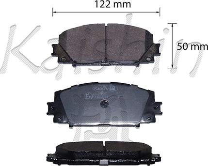 Kaishin FK2315 - Brake Pad Set, disc brake autospares.lv