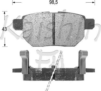 Kaishin FK2254 - Brake Pad Set, disc brake autospares.lv