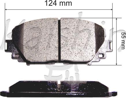 Kaishin FK2253 - Brake Pad Set, disc brake autospares.lv