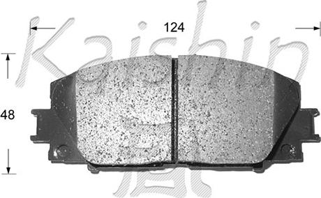Kaishin FK2252 - Brake Pad Set, disc brake autospares.lv