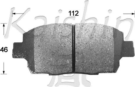 Kaishin FK2257 - Brake Pad Set, disc brake autospares.lv