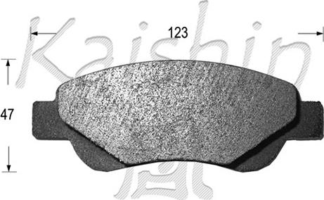 Kaishin FK2264 - Brake Pad Set, disc brake autospares.lv