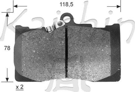 Kaishin FK2266 - Brake Pad Set, disc brake autospares.lv