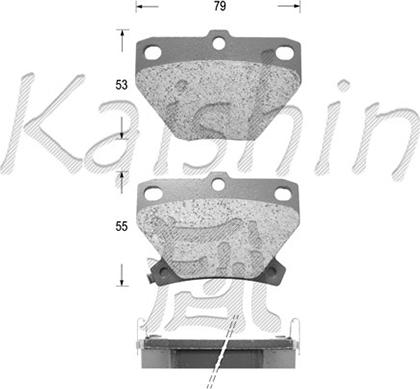 Kaishin FK2204 - Brake Pad Set, disc brake autospares.lv