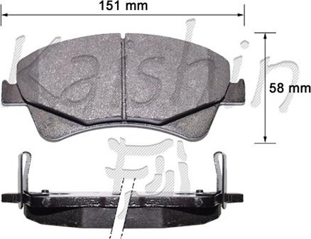 Kaishin FK2289 - Brake Pad Set, disc brake autospares.lv