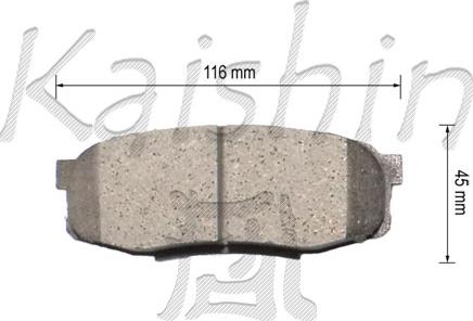 Kaishin FK2281 - Brake Pad Set, disc brake autospares.lv