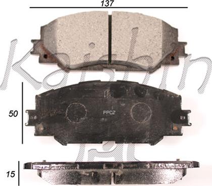 Kaishin FK2274 - Brake Pad Set, disc brake autospares.lv