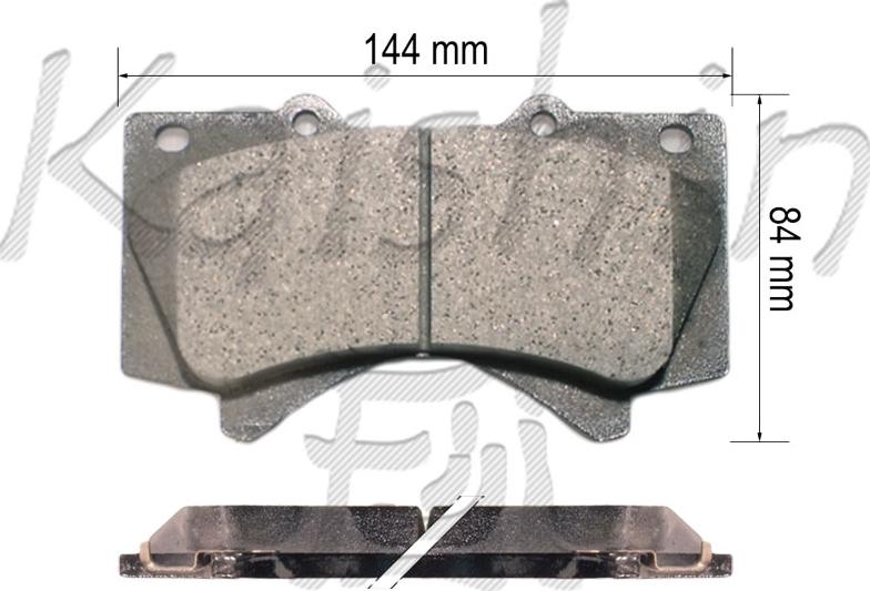 Kaishin FK2278 - Brake Pad Set, disc brake autospares.lv