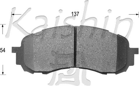 Kaishin FK7058 - Brake Pad Set, disc brake autospares.lv