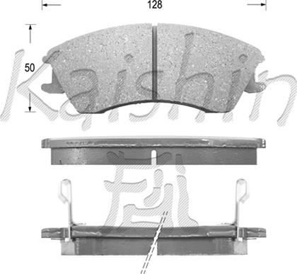 Kaishin FK7033 - Brake Pad Set, disc brake autospares.lv