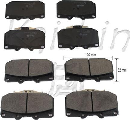 Kaishin FK7037 - Brake Pad Set, disc brake autospares.lv