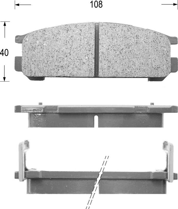 Kaishin FK7020 - Brake Pad Set, disc brake autospares.lv