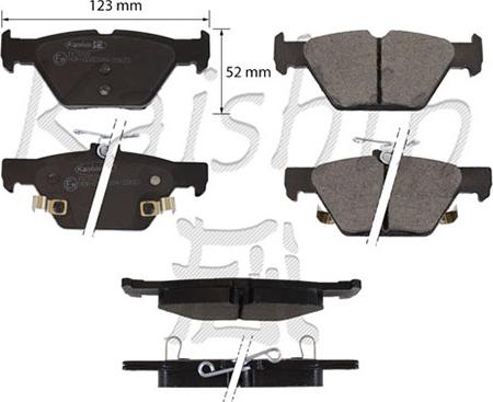 Kaishin FK7078 - Brake Pad Set, disc brake autospares.lv