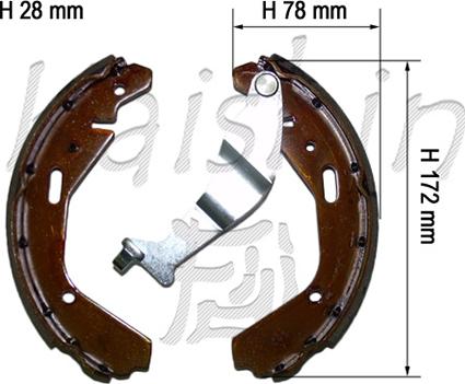 Kaishin K9977 - Brake Shoe Set autospares.lv