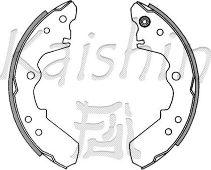 Kaishin K4435 - Brake Shoe Set autospares.lv